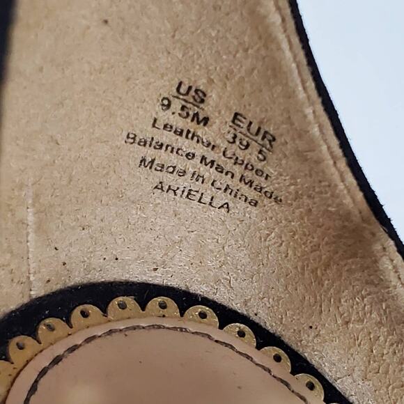 Sam Edelman Ariella Ankle Strap Heels Black Suede Size 9.5 - Picture 5 of 12